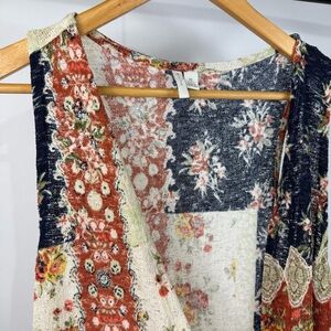 Patchwork Duster Vest Size XL